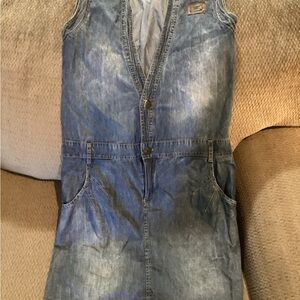 Denim Sleeveless Mini Dress Women’s Large